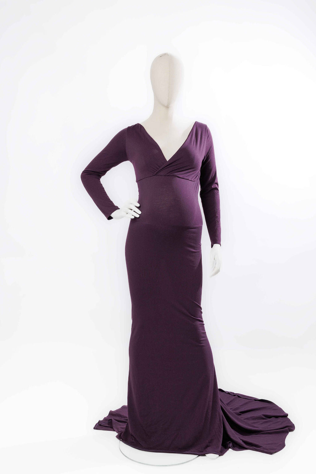 Plum Purple Fitted Gown