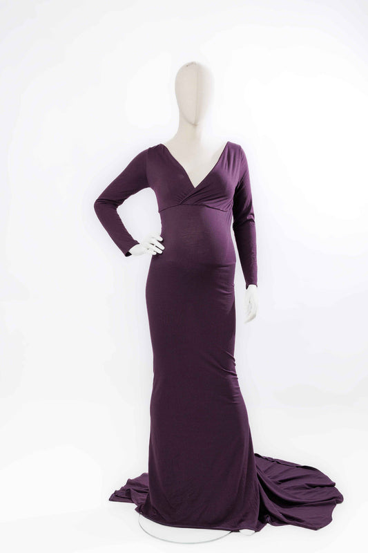 Plum Purple Fitted Gown