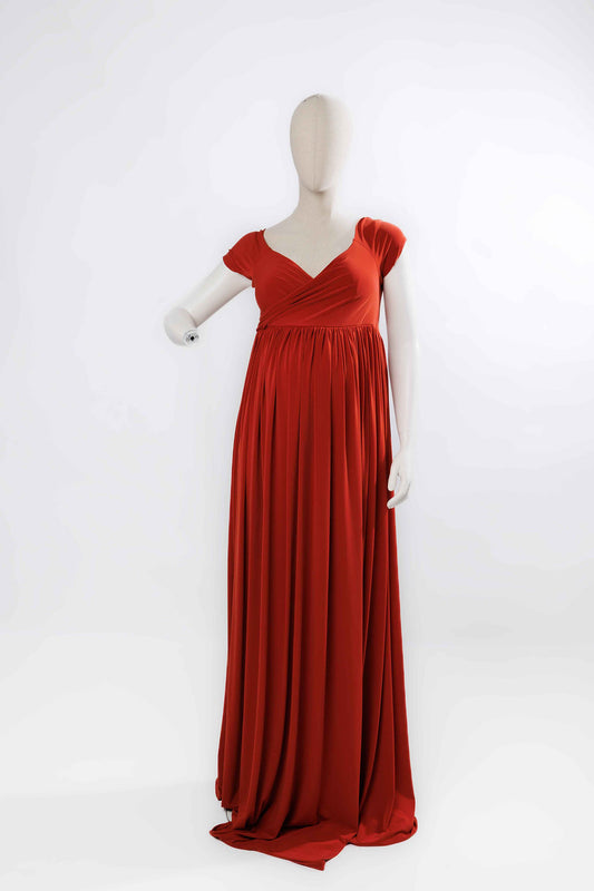 Burnt Orange Flowy Gown