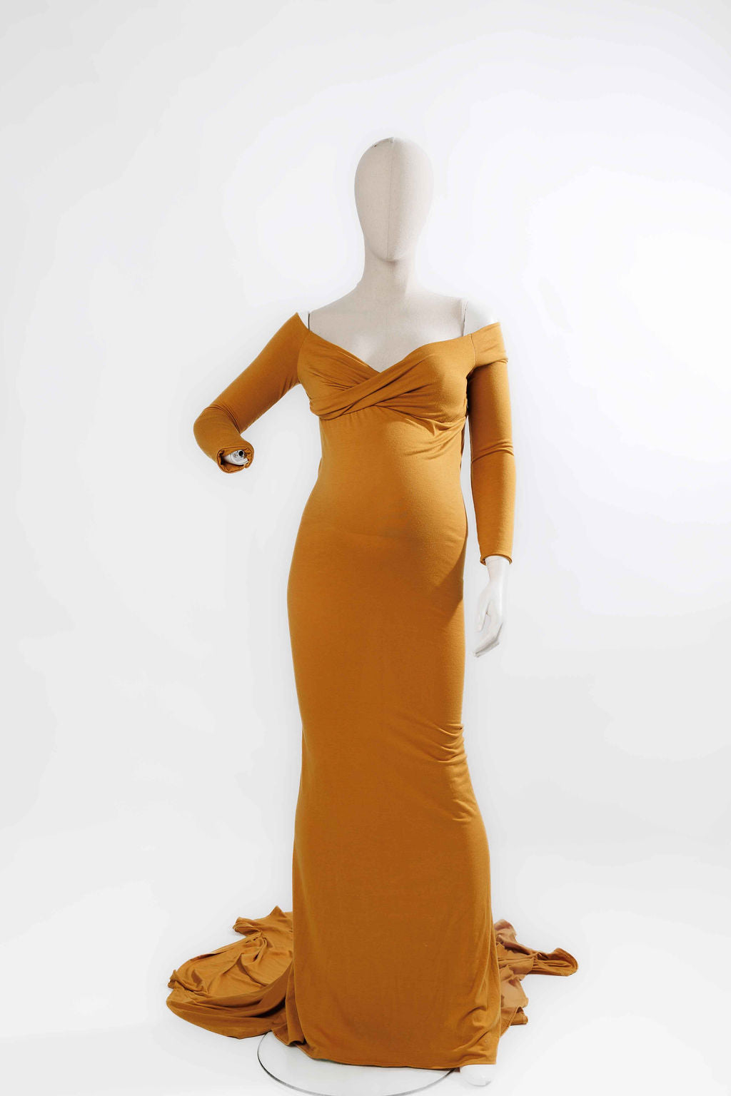 Mustard Yellow Fitted Gown