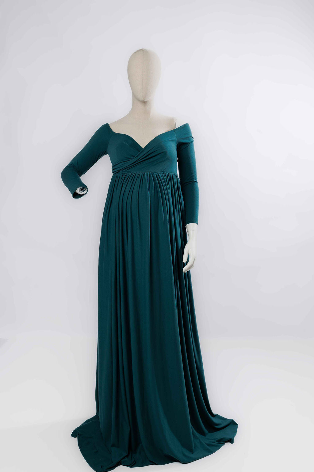 Forest Green Flowy Gown