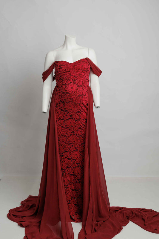 Red Lace Papoula Gown