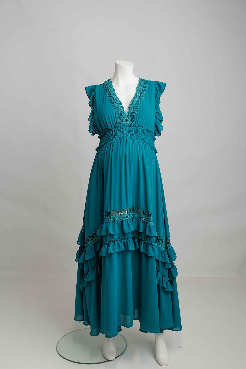 Jade Ruffle Maxi Dress