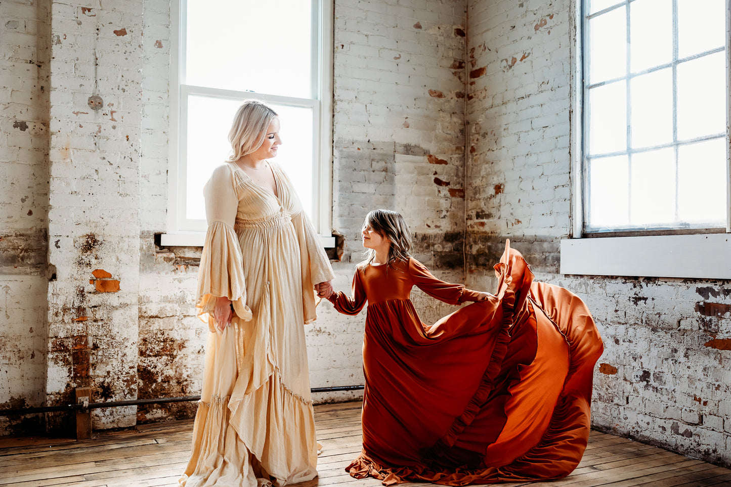 GIRLS - Rust Clara Gown