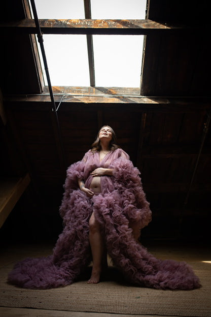 Plum Purple Barbara Gown