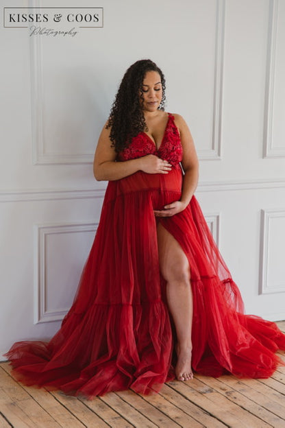 Burgundy Wisteria Gown
