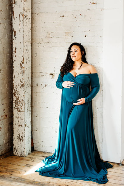 Forrest Green Flowy Darah Dress