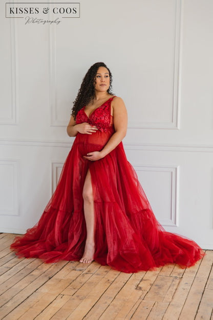 Burgundy Wisteria Gown