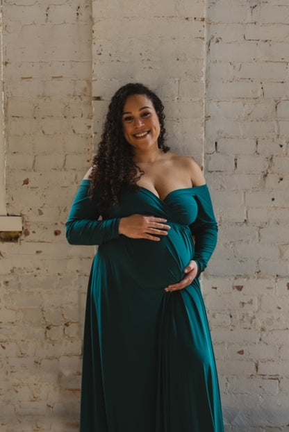 Forrest Green Flowy Darah Dress