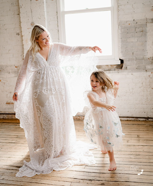 Romantic Lace Boho Gown
