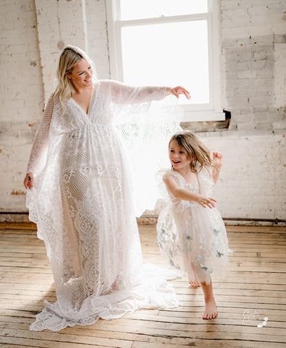 Romantic Lace Boho Gown