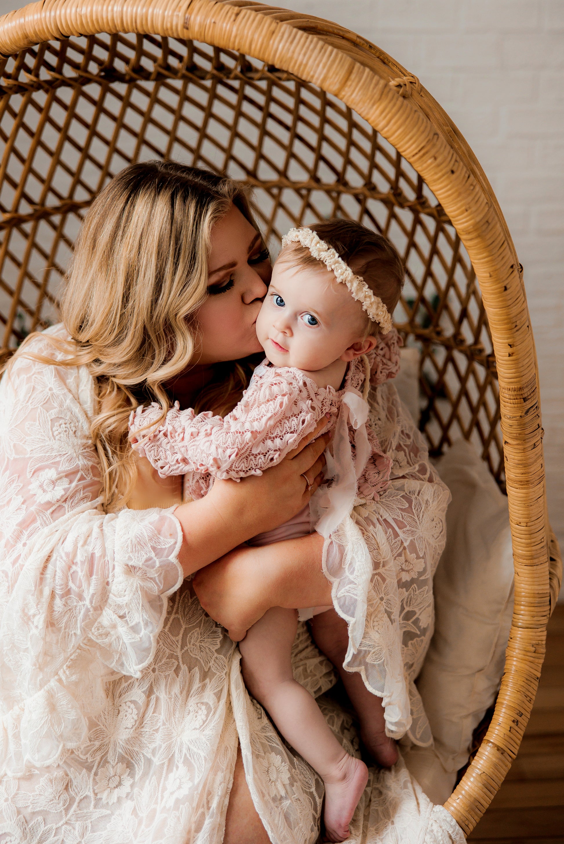 Reclamation Much Love Lace Gown - maternity photoshoot dress