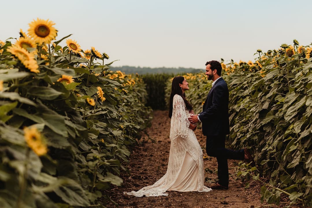 Scalloped Lace Boho Gown - maternity photoshoot dress