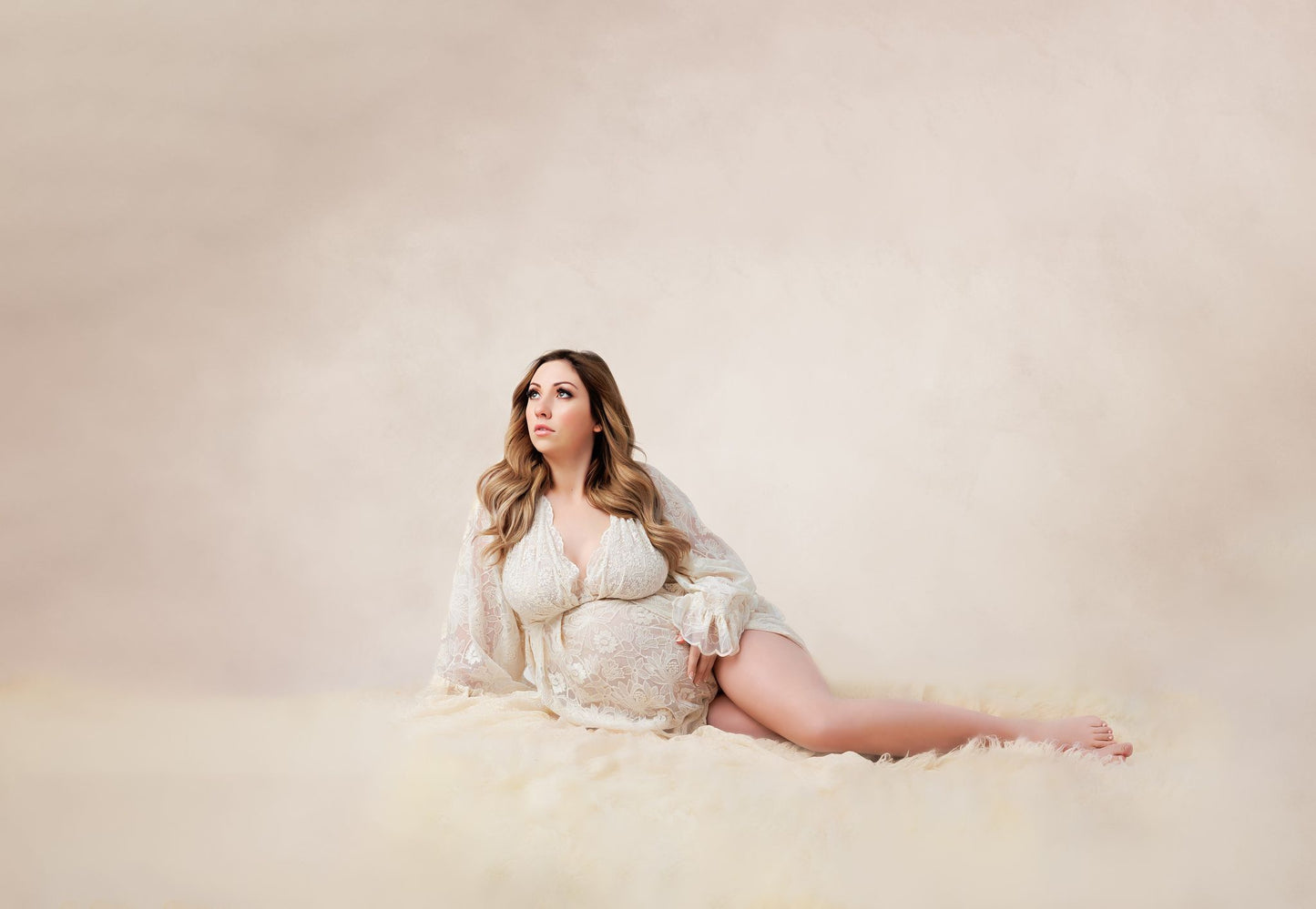 Reclamation Much Love Lace Gown - maternity photoshoot dress