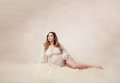 Reclamation Much Love Lace Gown - maternity photoshoot dress