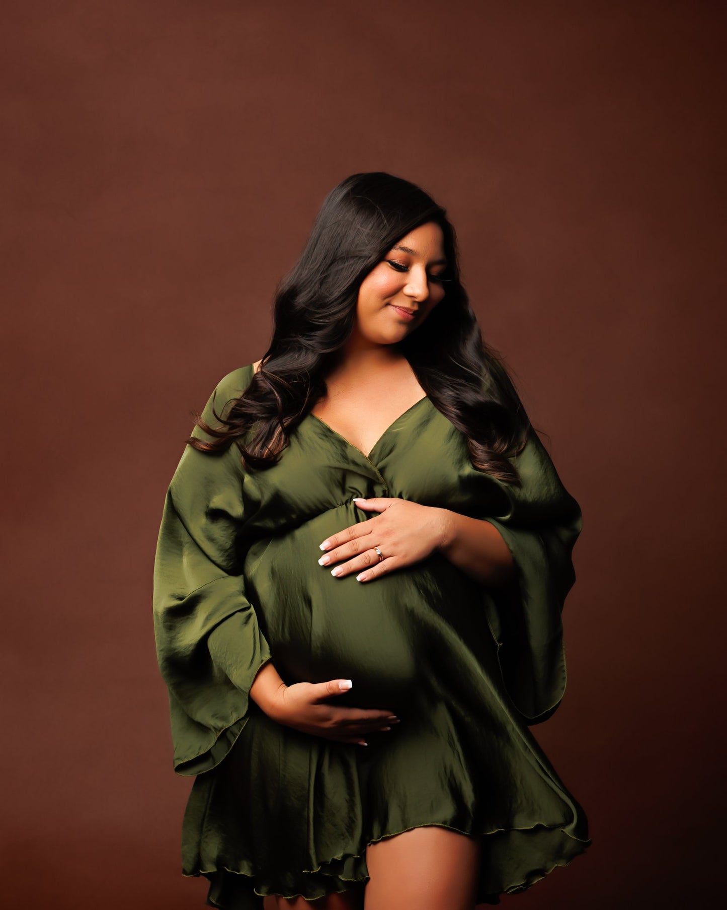 Olive Lilibet Dress - maternity photoshoot dress