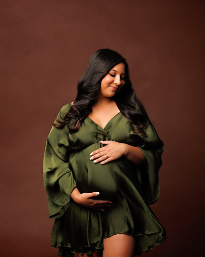Olive Lilibet Dress - maternity photoshoot dress