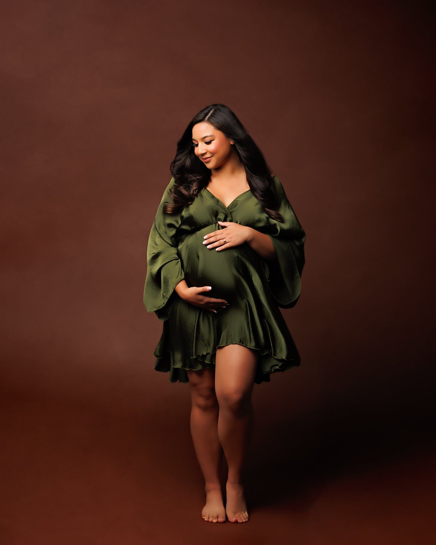 Olive Lilibet Dress - maternity photoshoot dress