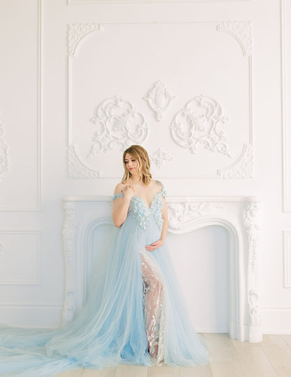 Blue Run Away With Me Gown