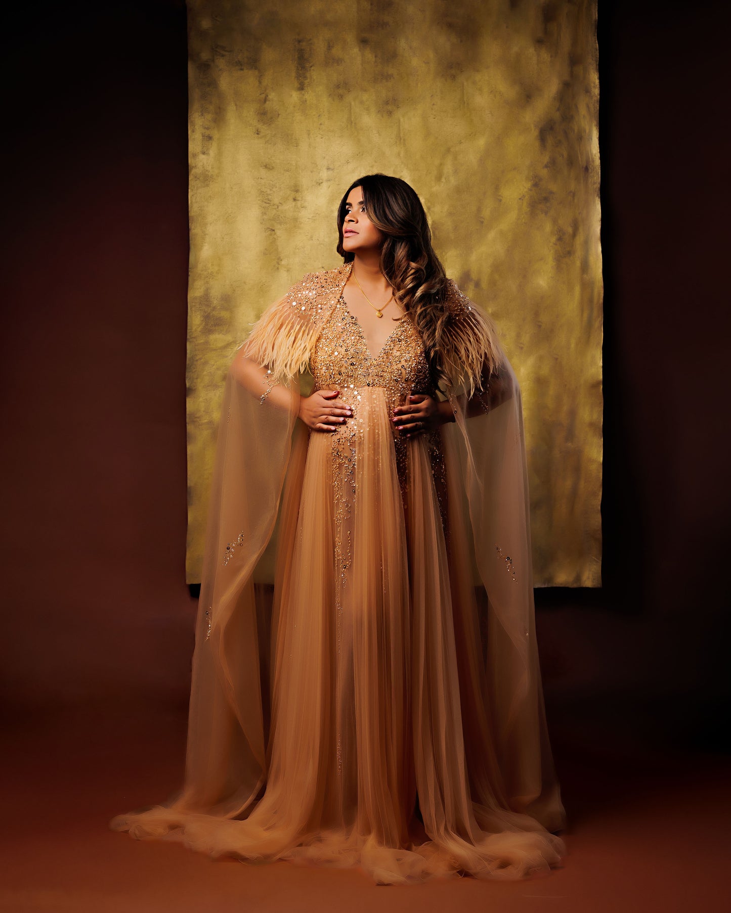 Apricot Goddess Gown