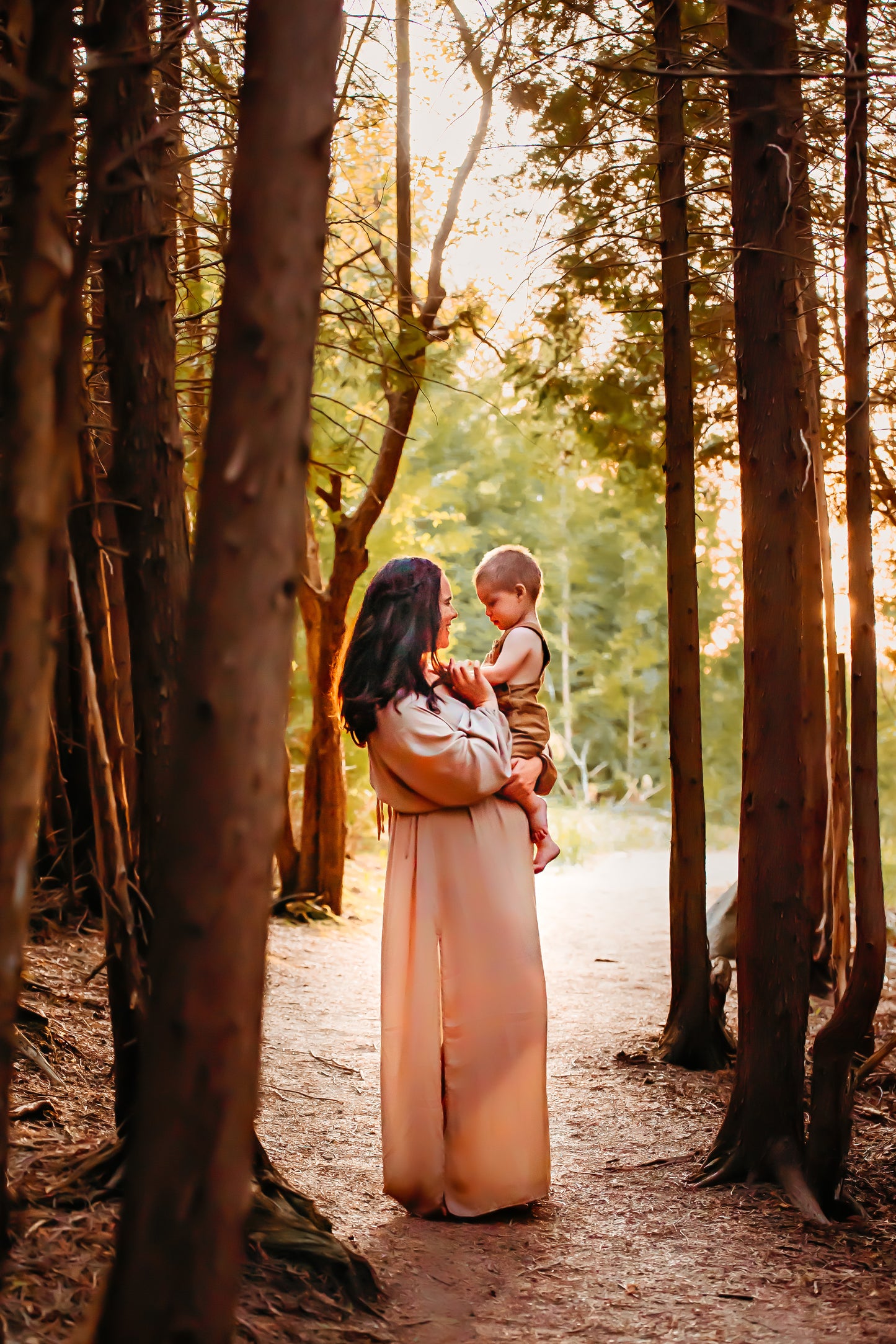 Champagne Convertible Gown - maternity photoshoot dress