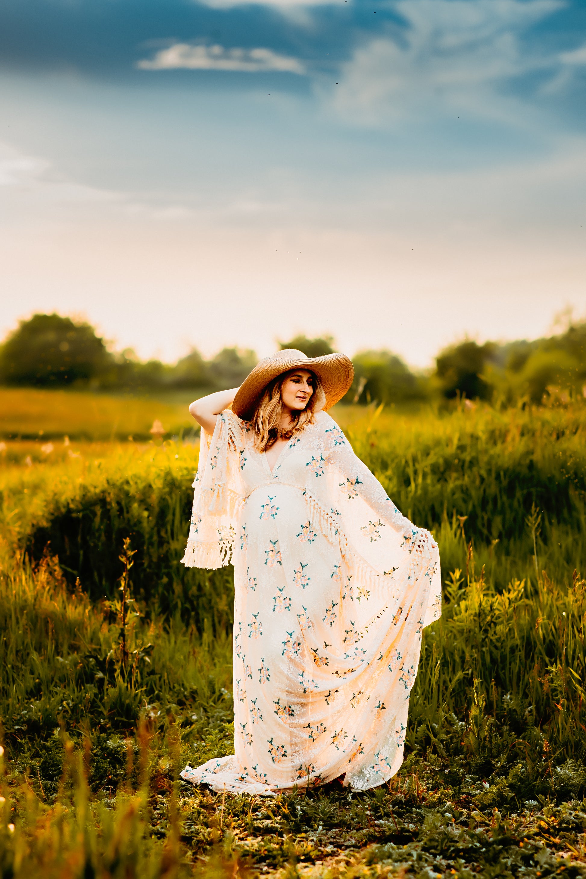 Floral Boho Lace Gown - 