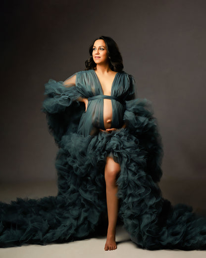 Denim Blue Barbara Gown