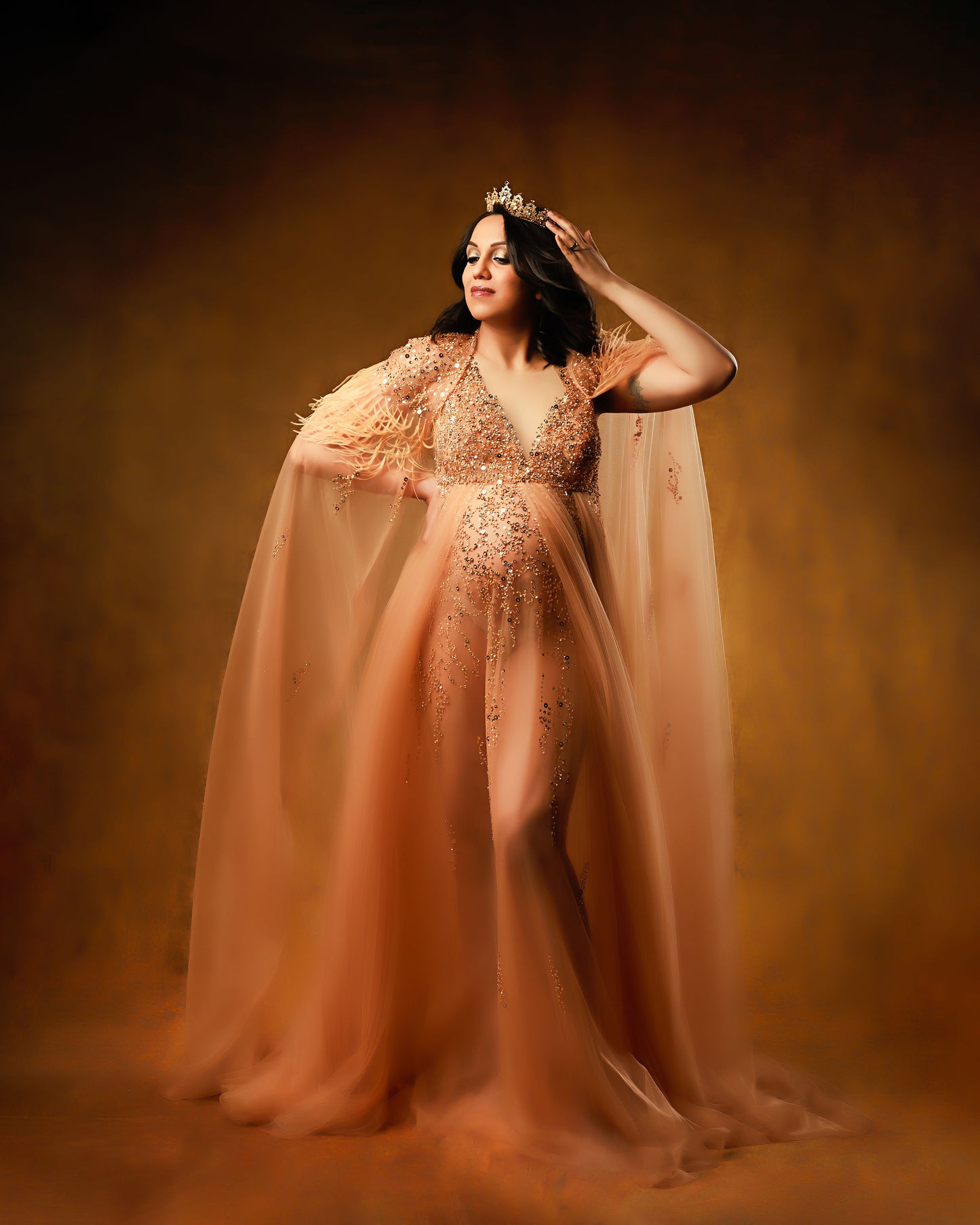 Apricot Goddess Gown