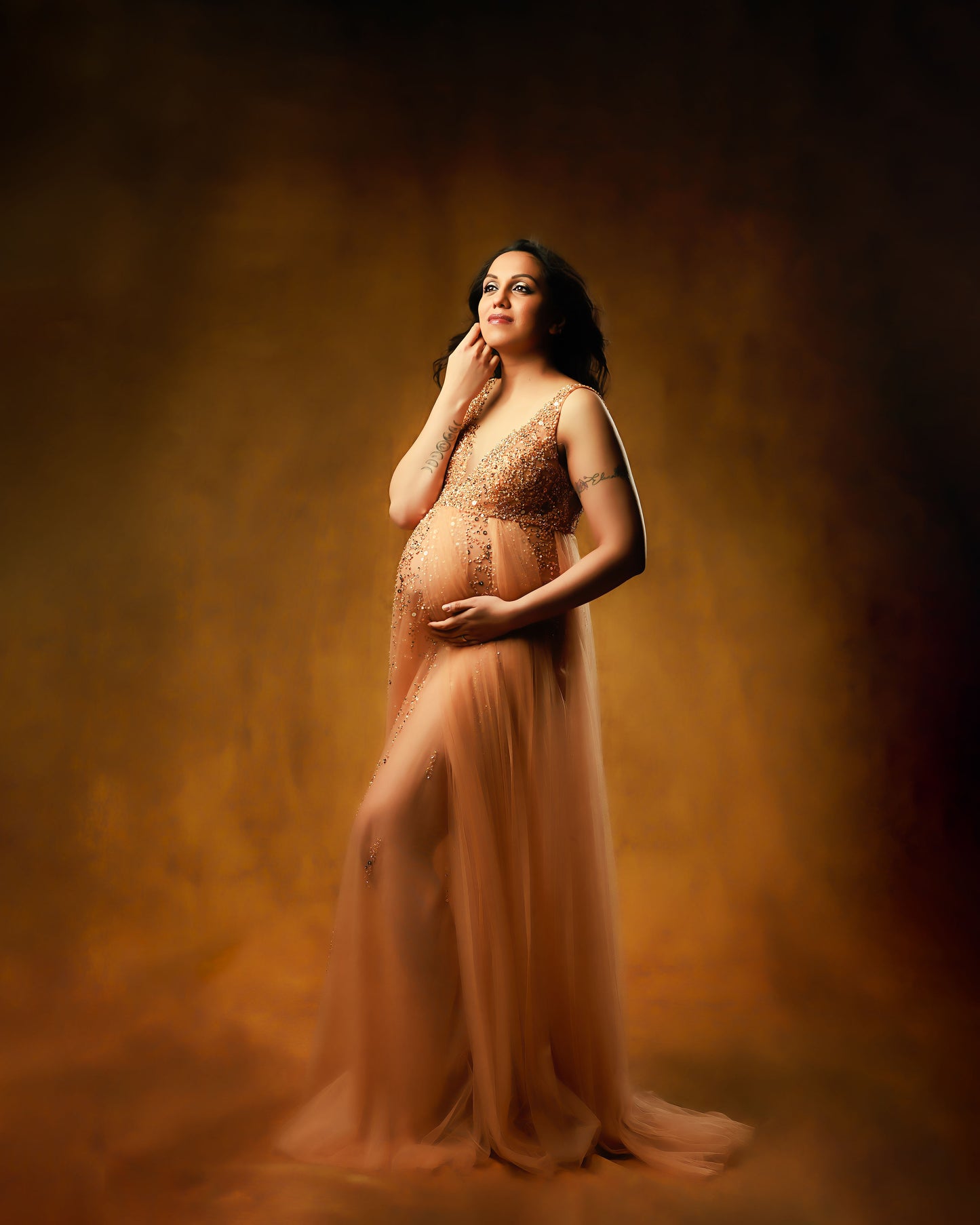 Apricot Goddess Gown