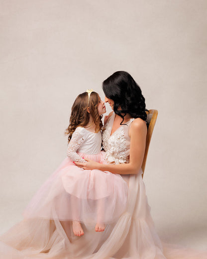 Ivory Wisteria Gown - maternity photoshoot dress