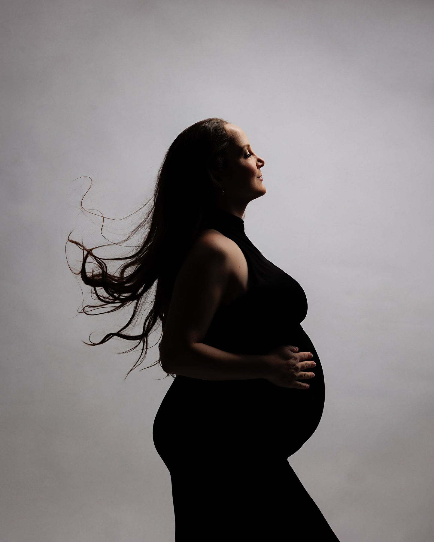 Black Ruellia Maternity Dress
