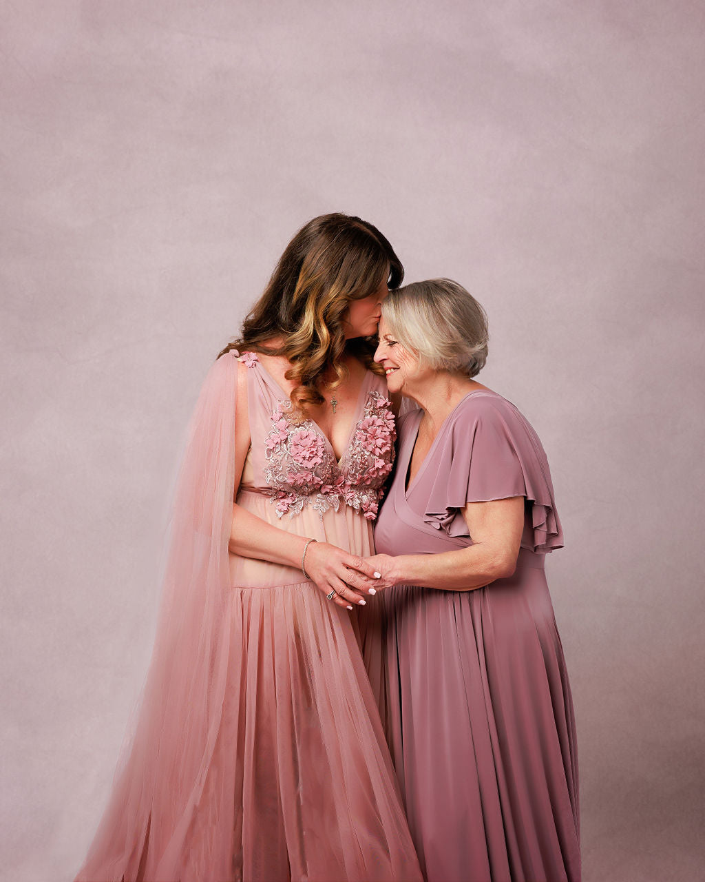 Dusty Pink Wisteria Gown - maternity photoshoot dress