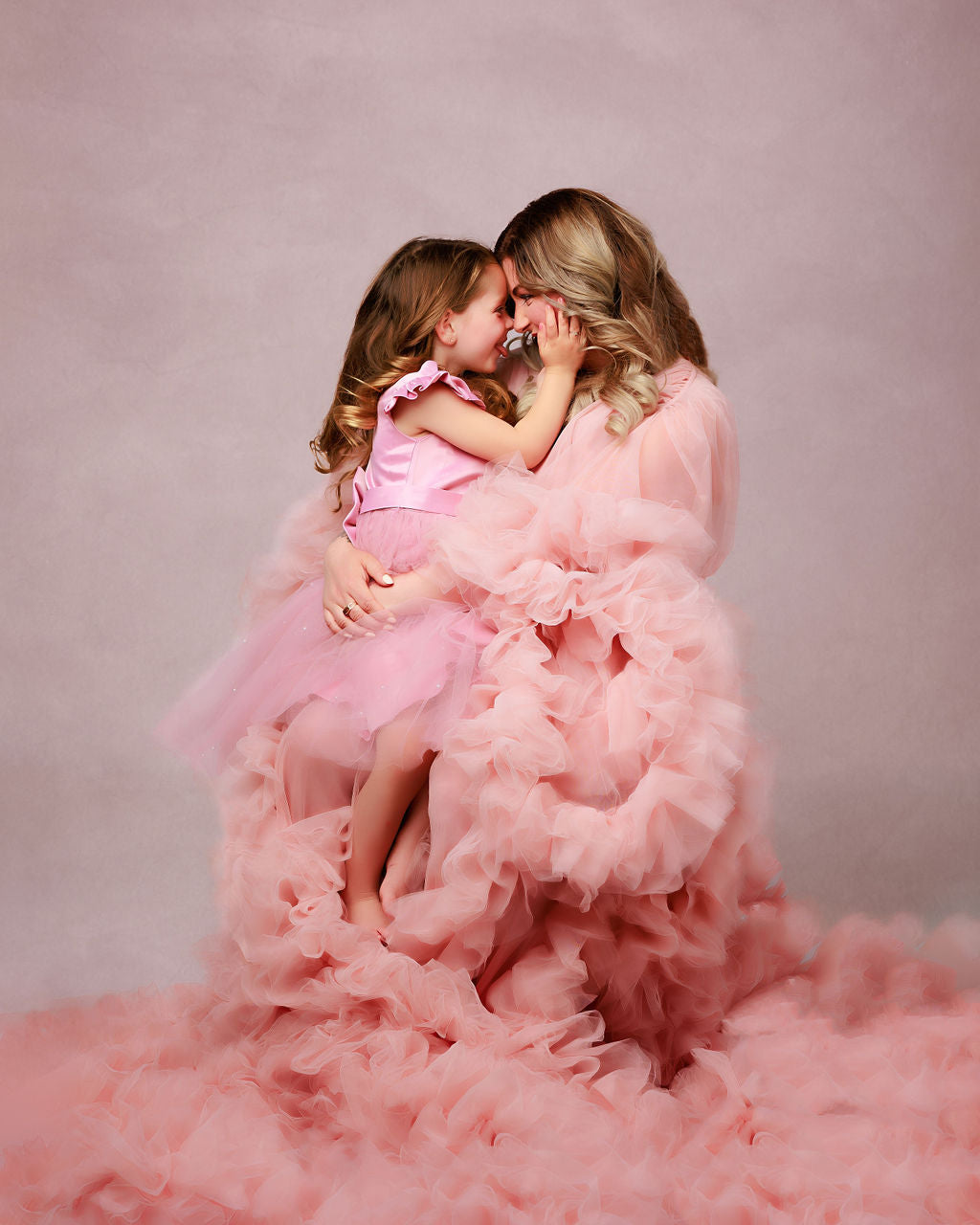 Mauve Pink Barbara Gown - maternity photoshoot dress
