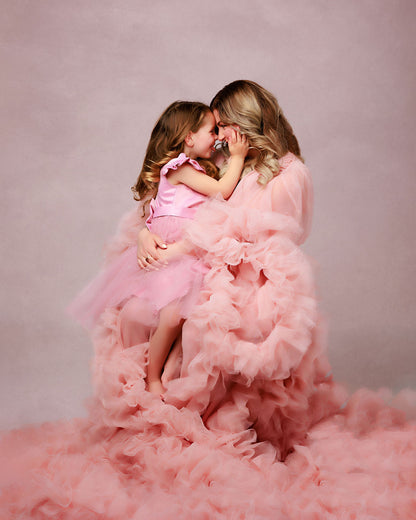 Mauve Pink Barbara Gown - maternity photoshoot dress