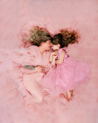 Mauve Pink Barbara Gown - maternity photoshoot dress