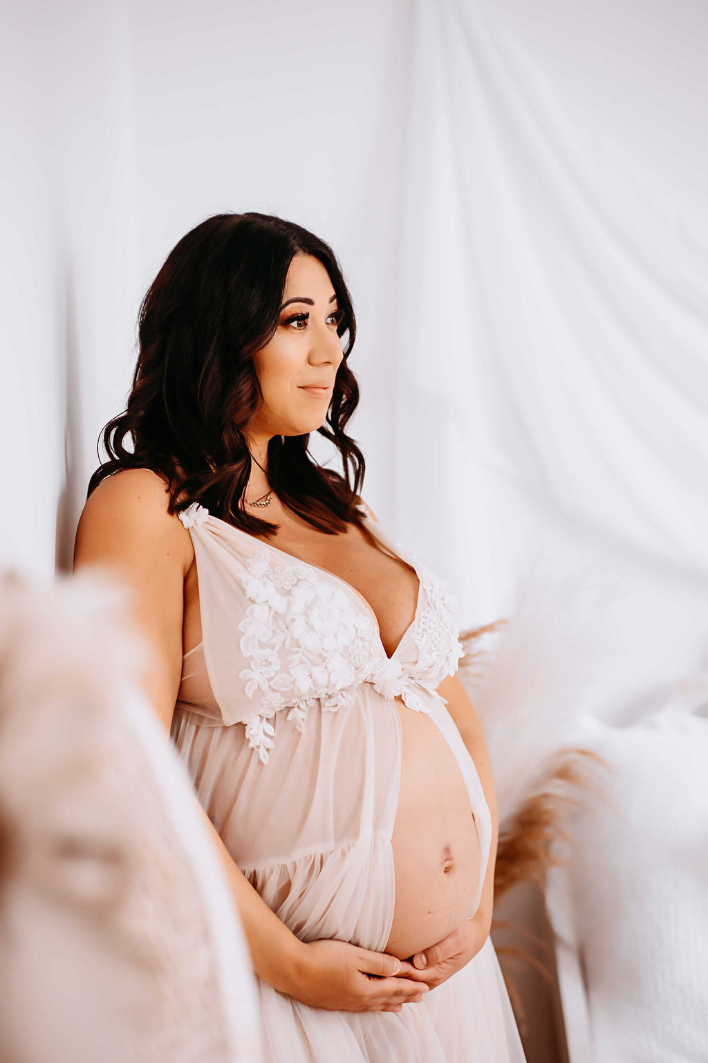 Ivory Wisteria Gown - maternity photoshoot dress