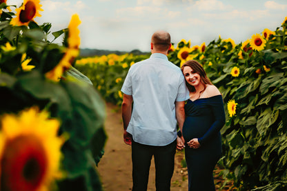 Emerald Green Fitted Gown - maternity photoshoot dress