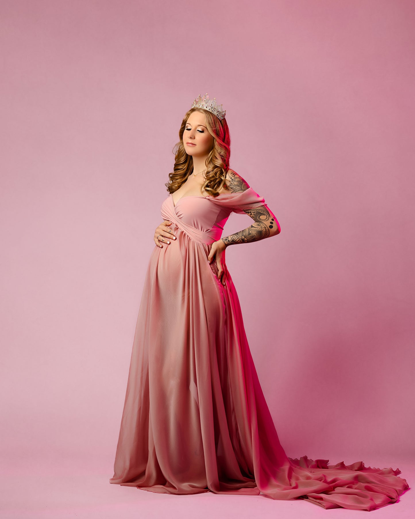 Dusty Rose Adeline Dress