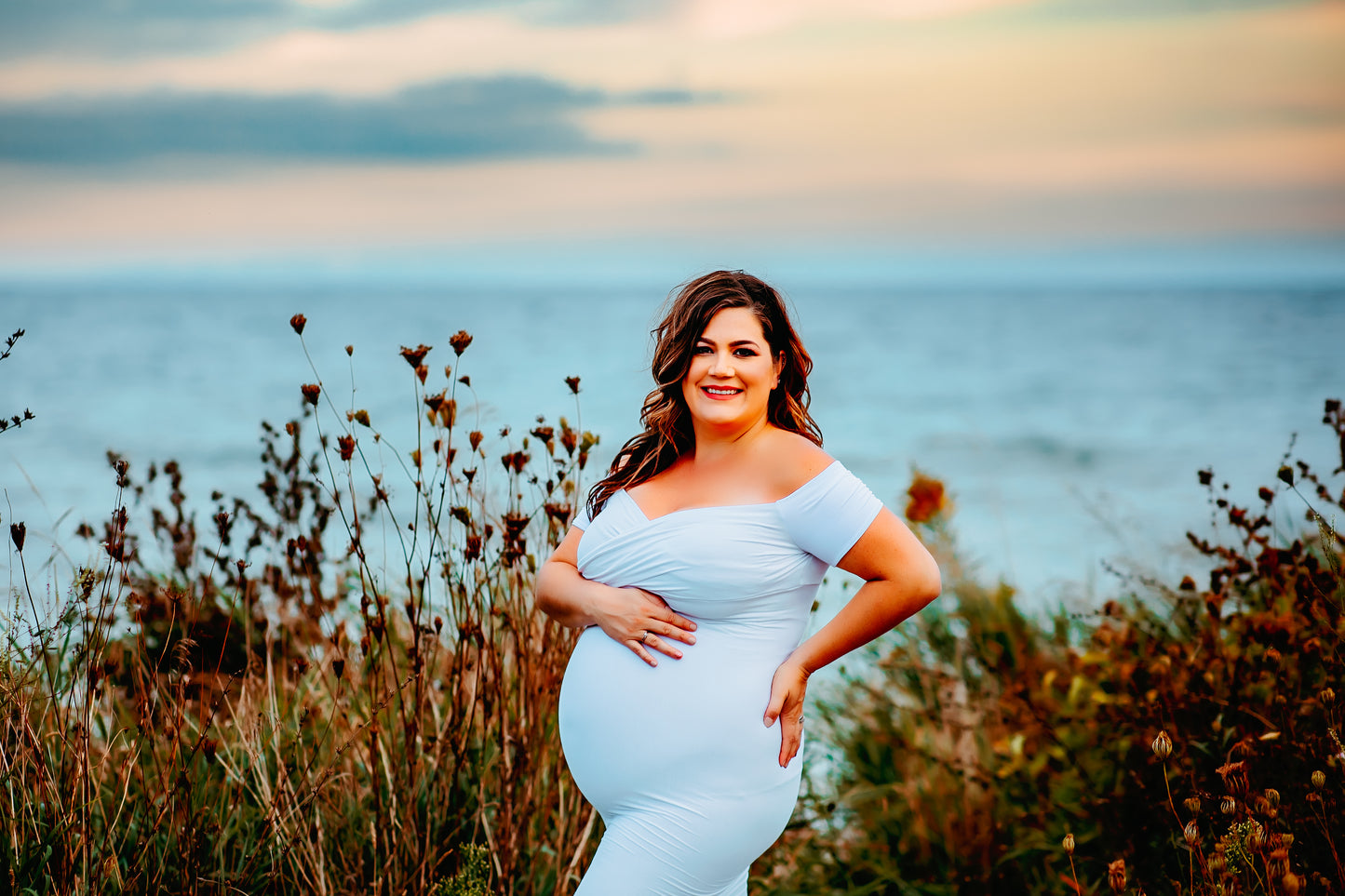 White Lace Mermaid Gown - 