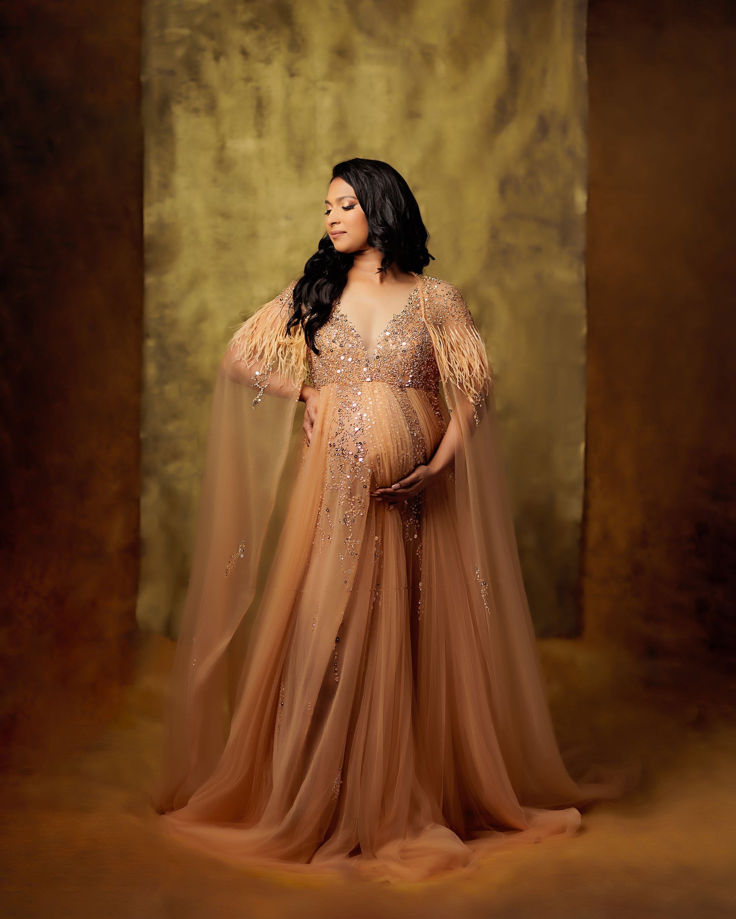 Apricot Goddess Gown