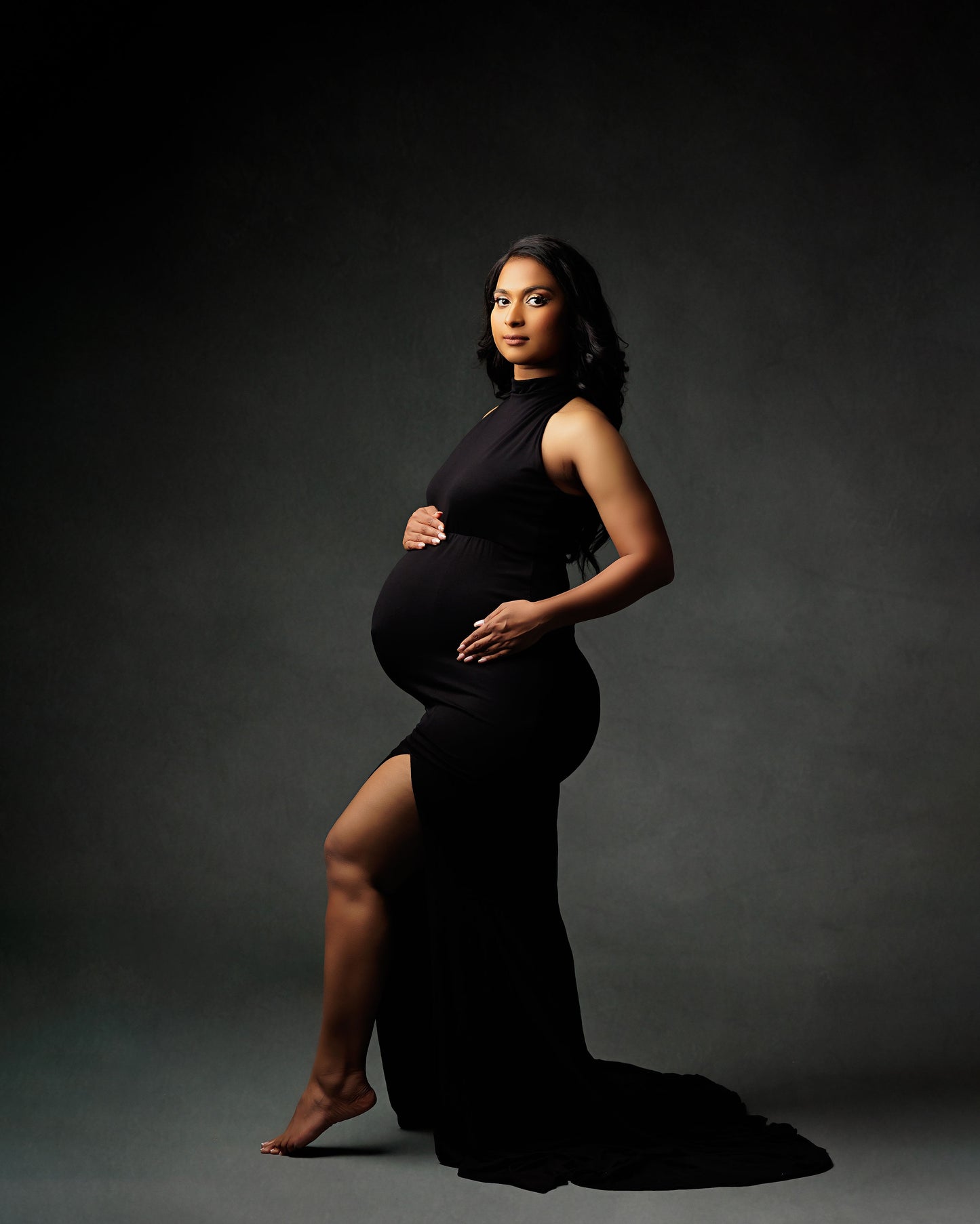 Black Ruellia Maternity Dress