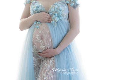 Blue Run Away With Me Gown