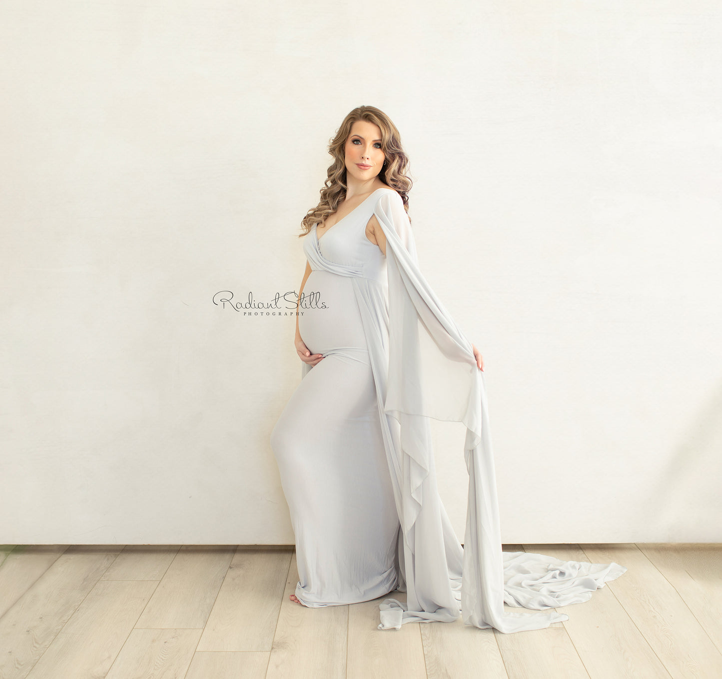 Cool Grey Atrofusca Maternity Gown