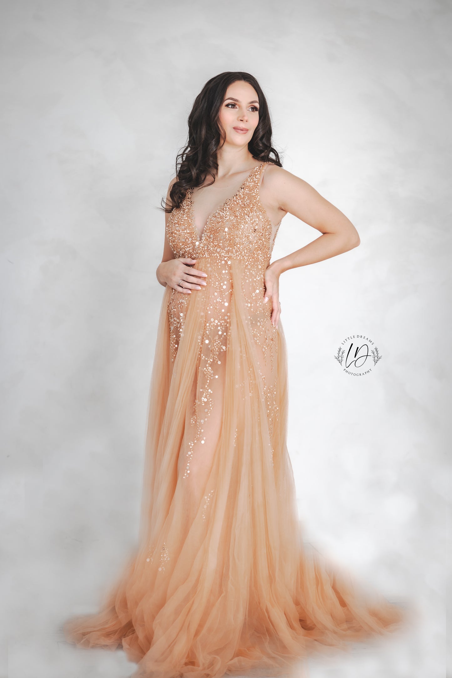 Apricot Goddess Gown