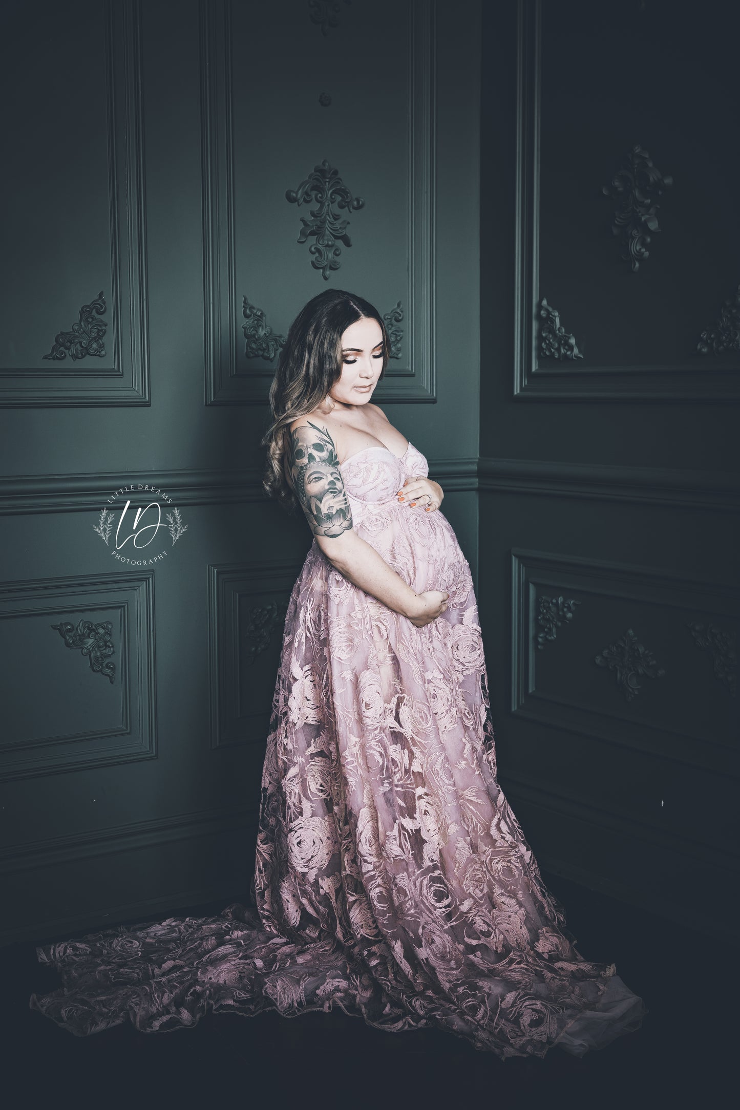 Dusty Pink Rose Gown