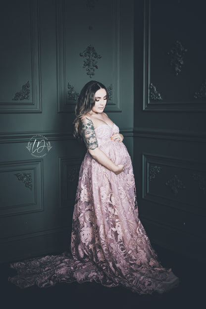 Dusty Pink Rose Gown