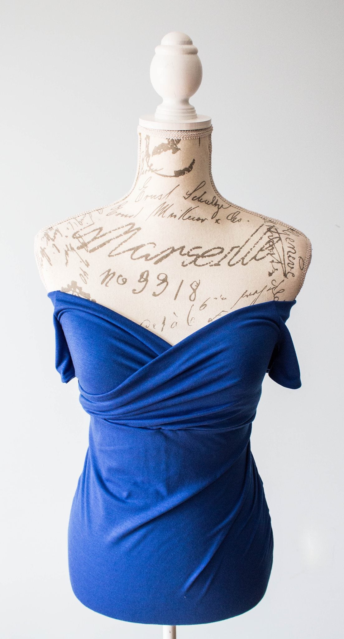 Royal Blue Two Piece Bodysuit and Flowy Skirt - 