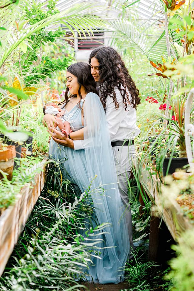 Baby Blue Beth Gown - maternity photoshoot dress