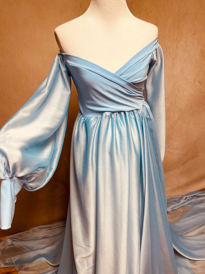 Baby Blue "Cinderella" Ophellia Gown - maternity photoshoot dress