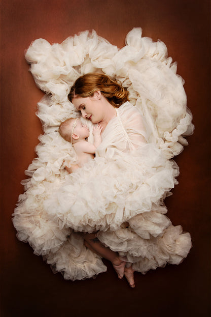 Cream Barbara Gown - maternity photoshoot dress